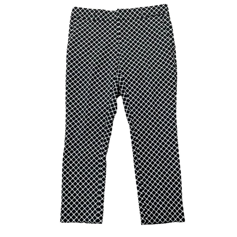 Banana Republic Jacquard Hampton Cropped Sz 6 Preppy Old Money Minimalist Office - Picture 1 of 11